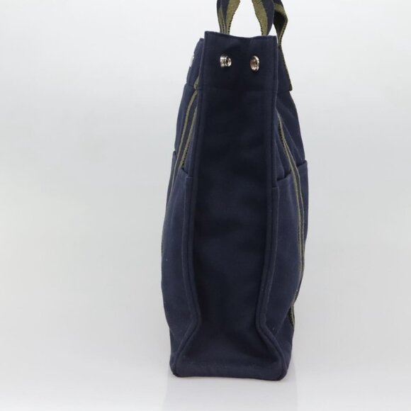 HERMES Fourre Tout MM Hand Bag Canvas Navy Auth - Picture 6 of 15